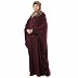 Front open Kaftan with fashionable buttons- Cocoa Bean